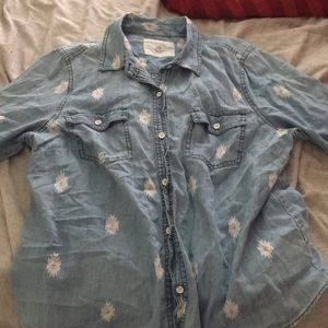 denim button up shirt